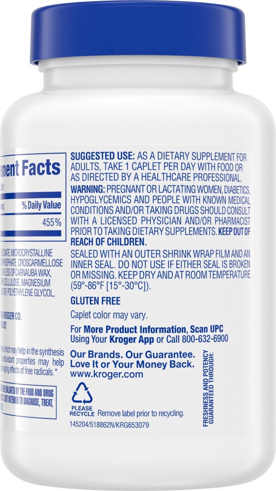 slide 2 of 4, Kroger Zinc Caplets 50Mg, 200 ct