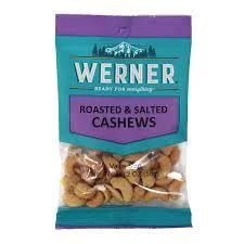 Werner Snacks Cashews Roasted Salted