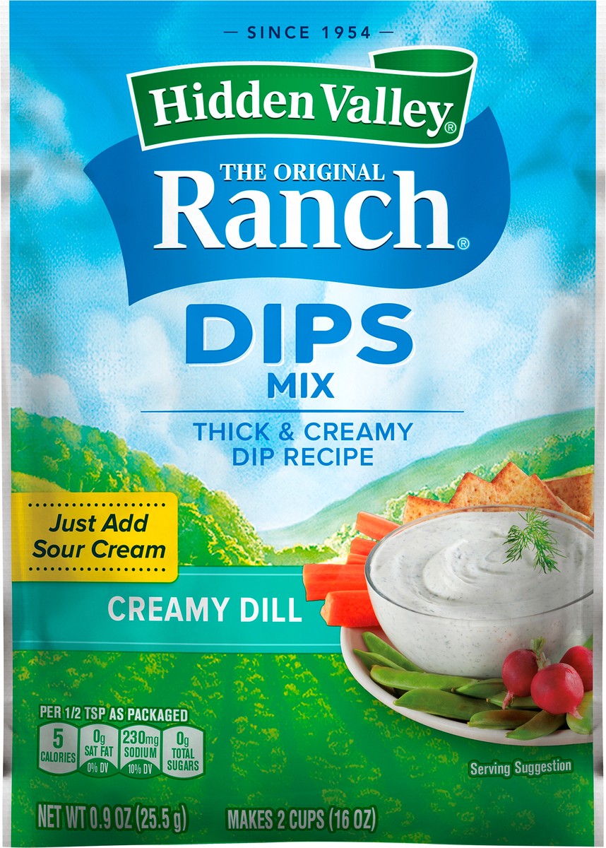 slide 2 of 7, Hidden Valley The Original Ranch Thick & Creamy Creamy Dill Dips Mix 0.9 oz, 0.9 oz