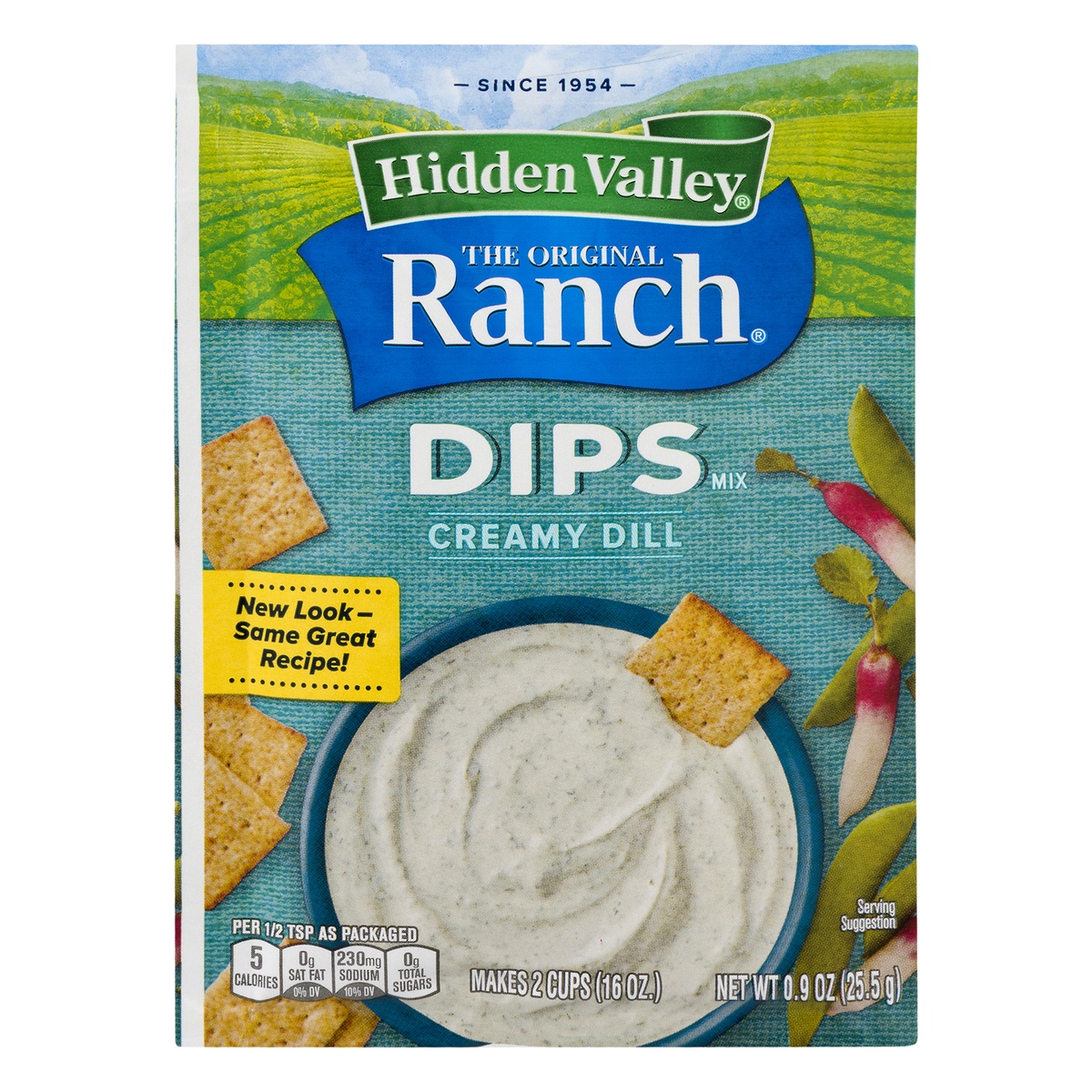 slide 1 of 2, Hidden Valley Dips Creamy Dill Ranch Mix, 0.9 oz