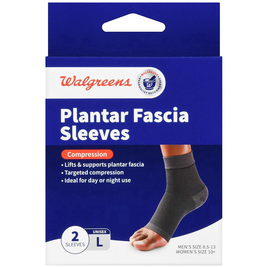 slide 4 of 5, Walgreens Plantar Fascia Sleeves Large, 2 ct