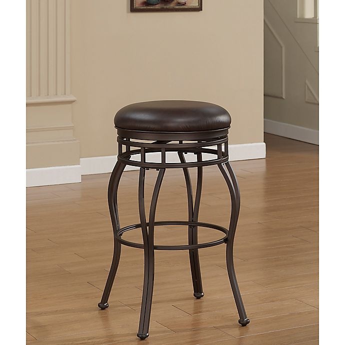 slide 2 of 4, American Woodcrafters Villa Swivel Bar Stool - Taupe/Grey, 1 ct