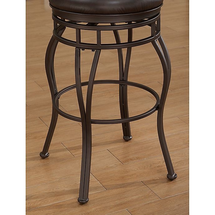 slide 3 of 4, American Woodcrafters Villa Swivel Bar Stool - Taupe/Grey, 1 ct