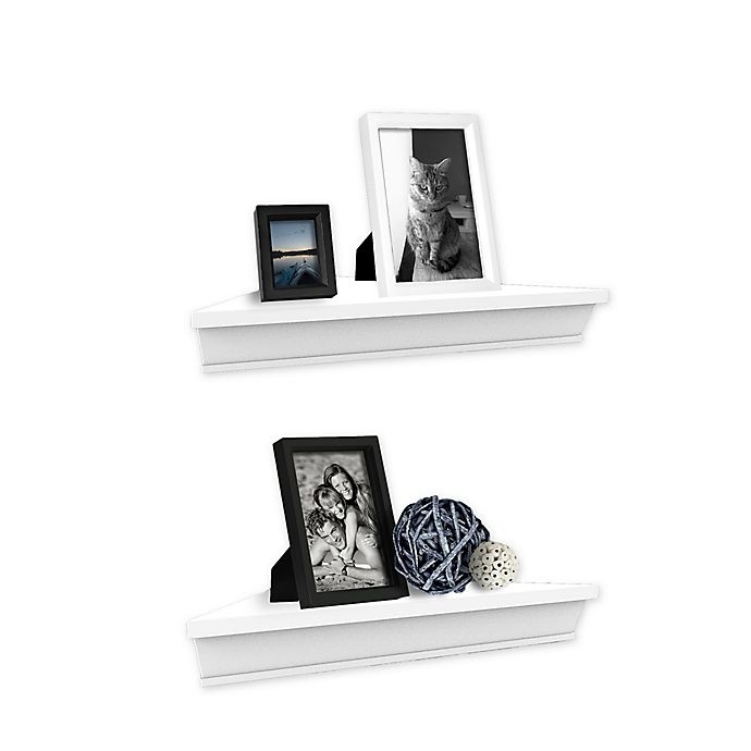 slide 1 of 4, SALT Corner Shelf Set - White, 2 ct