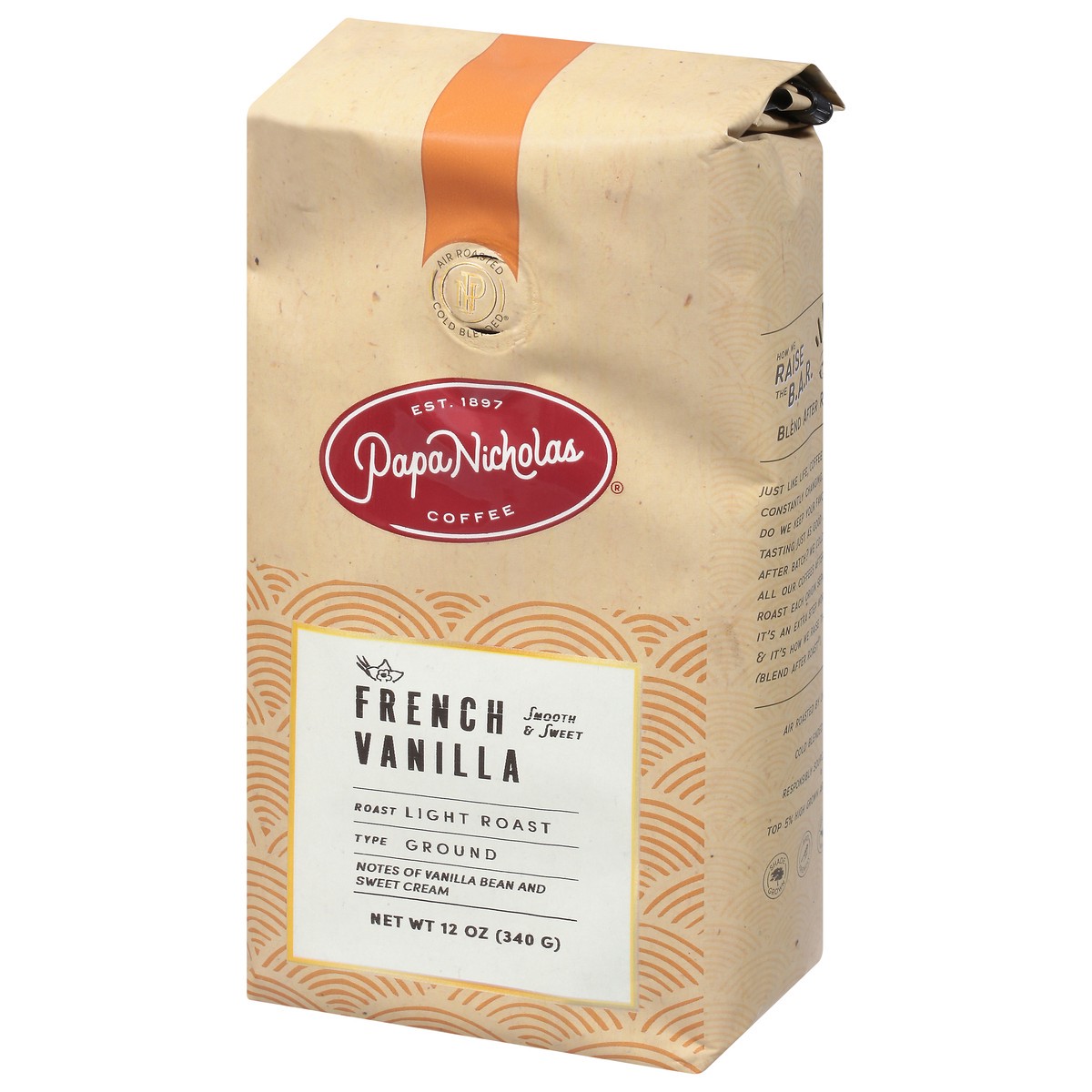 slide 9 of 9, PapaNicholas Coffee Ground Light Roast French Vanilla Coffee - 12 oz, 12 oz