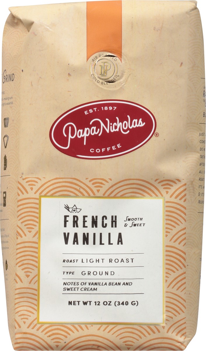 slide 5 of 9, PapaNicholas Coffee Ground Light Roast French Vanilla Coffee - 12 oz, 12 oz