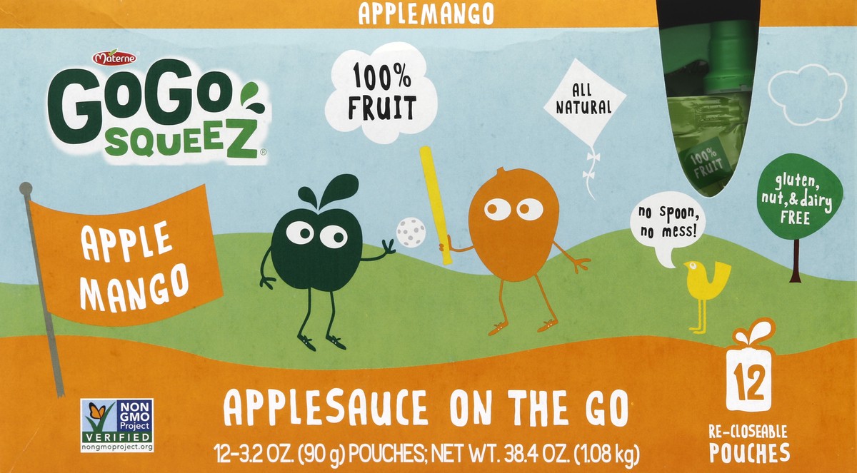 slide 1 of 5, GoGo squeeZ Applesauce 12 ea, 12 ct