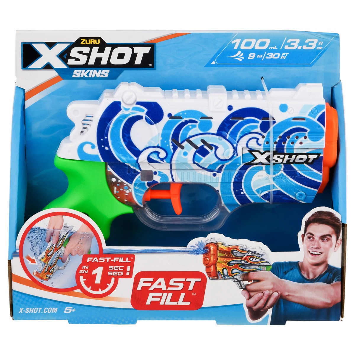 slide 3 of 9, X-Shot Skins Fast Fill Water Blaster 1 ea, 1 ct
