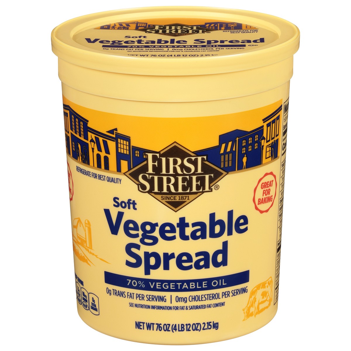 slide 1 of 6, First Street Vegetable Spread, 76 oz