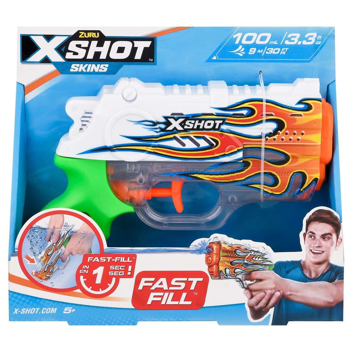 slide 7 of 9, X-Shot Skins 5+ Fast Fill Water Blaster 1 ea, 1 ct
