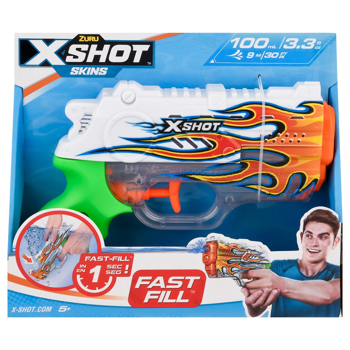 slide 1 of 9, X-Shot Skins 5+ Fast Fill Water Blaster 1 ea, 1 ct
