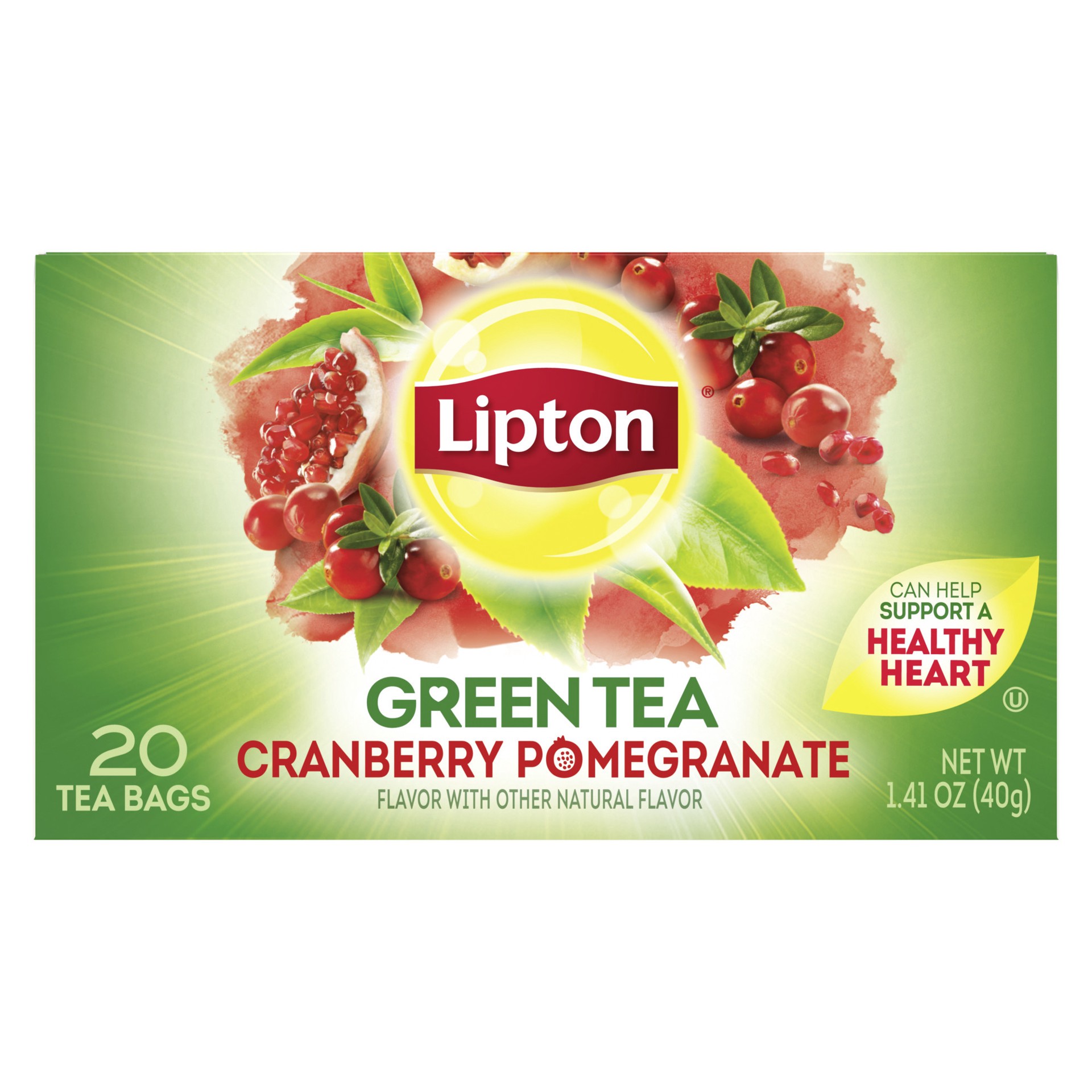 slide 2 of 4, Lipton Cran Pomegrante Green Tea, 20 ct