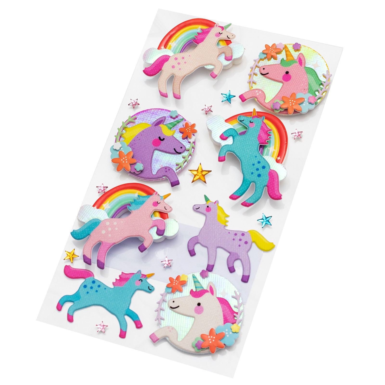 slide 3 of 3, Unicorn Stickers By Recollections, 3.75 in x 6.75 in