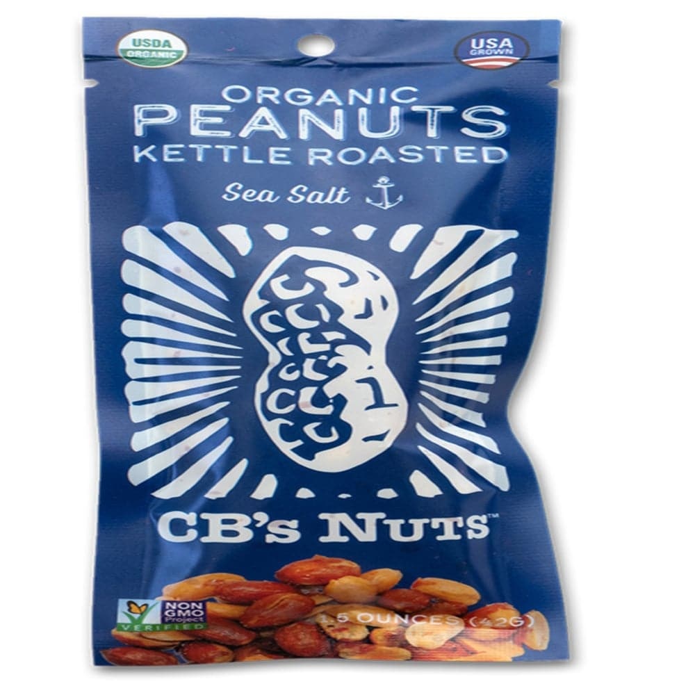 slide 1 of 1, CB's Nuts Organic Kettle Roasted Peanuts With Sea Salt, 
