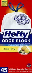 Hefty Tall Kitchen Bags 45 ea