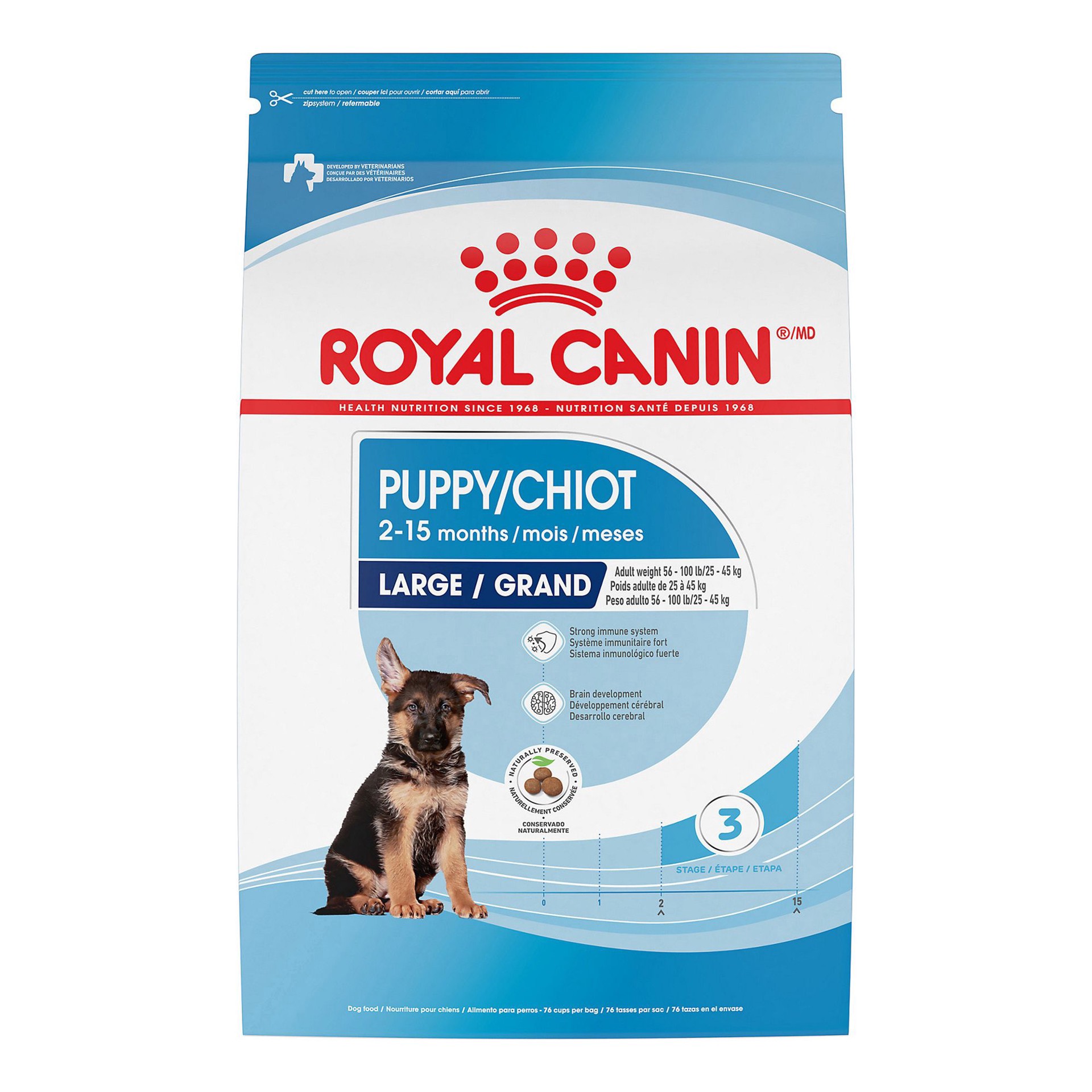 slide 1 of 1, Royal Canin Large Breed Puppy Dog Dry Food - Chicken, 17 lb