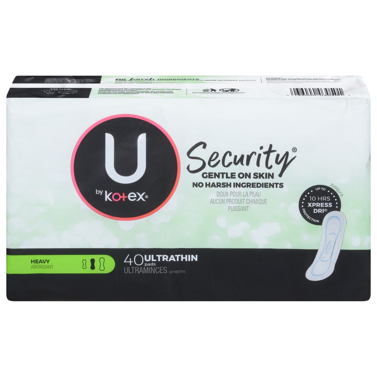 slide 13 of 16, U by Kotex Security Heavy Ultra Thin Pads 40 ea, 40 ct