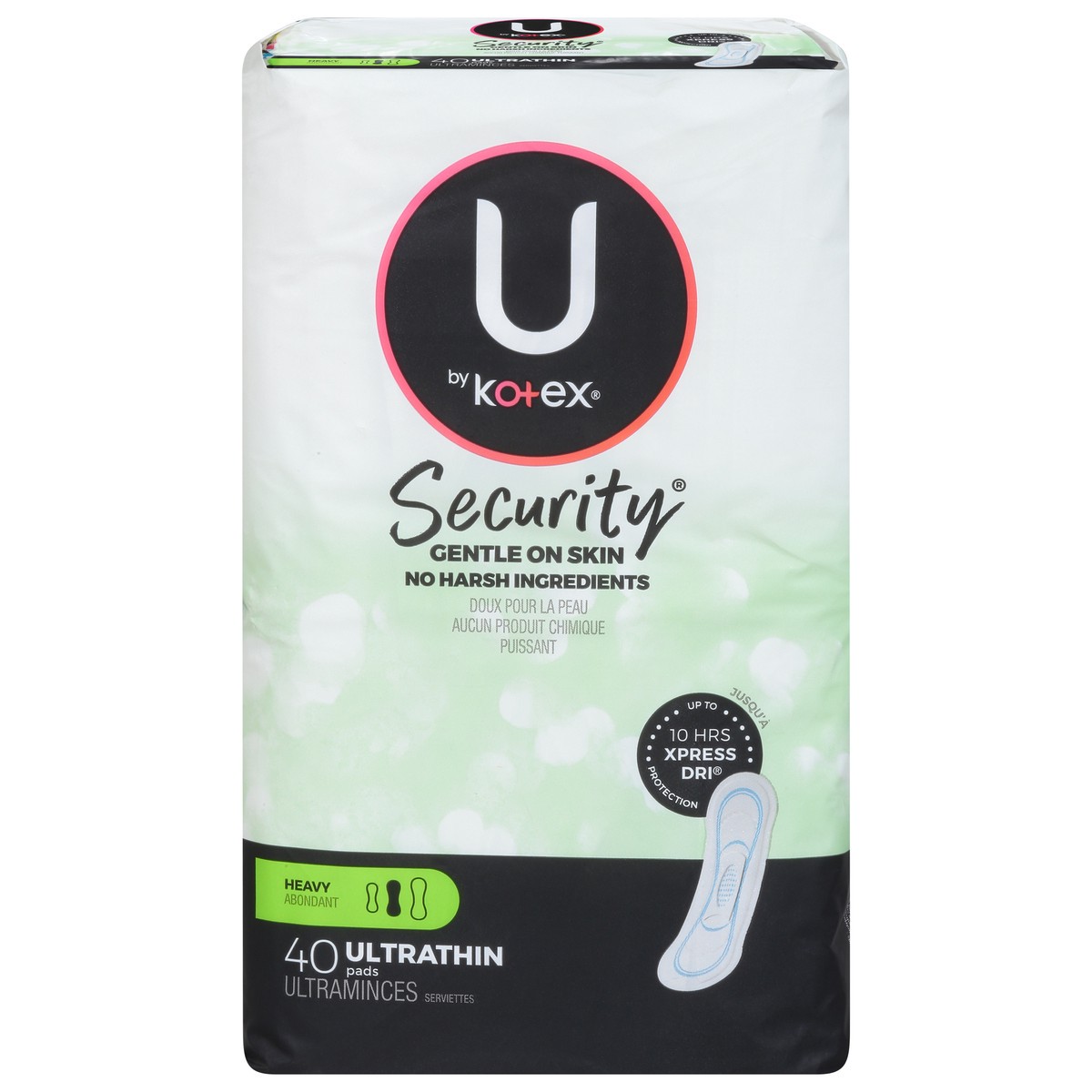 slide 15 of 16, U by Kotex Security Heavy Ultra Thin Pads 40 ea, 40 ct