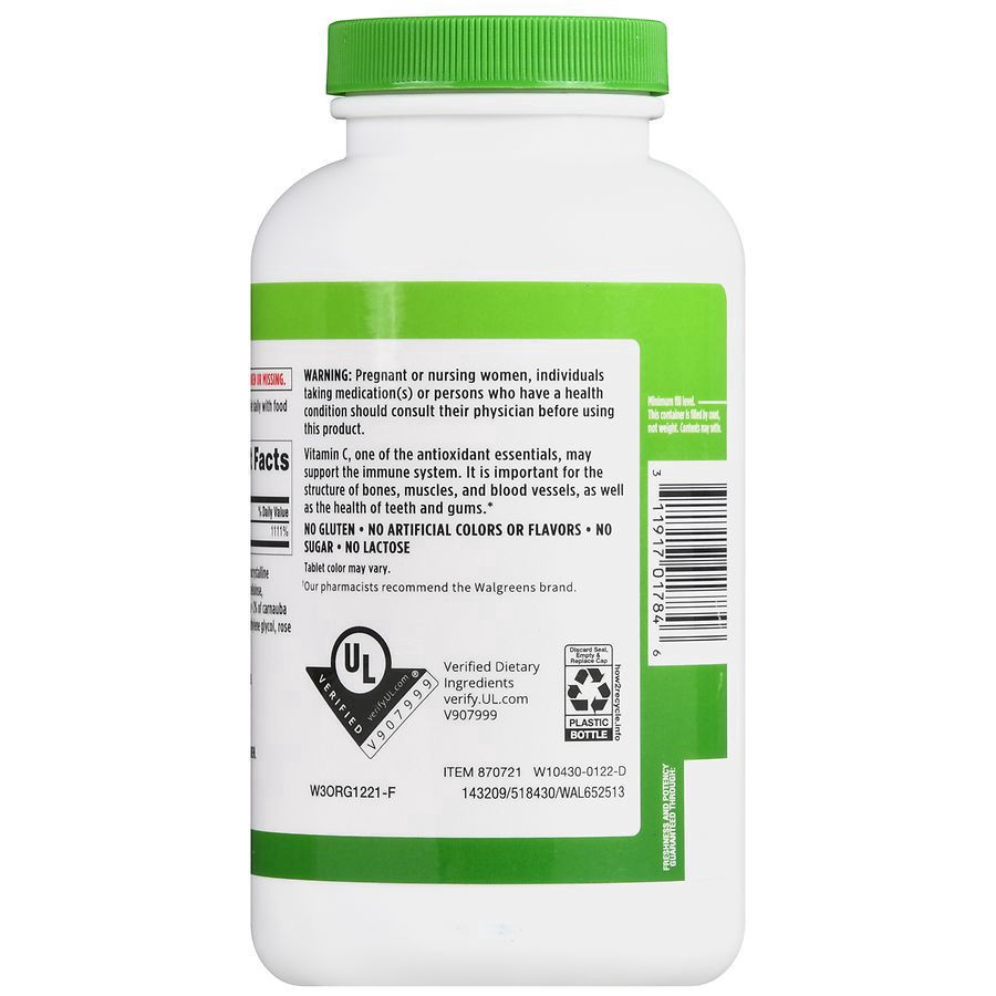 slide 2 of 5, Walgreens Vitamin C with Natural Rose Hips 1000 mg, 300 ct