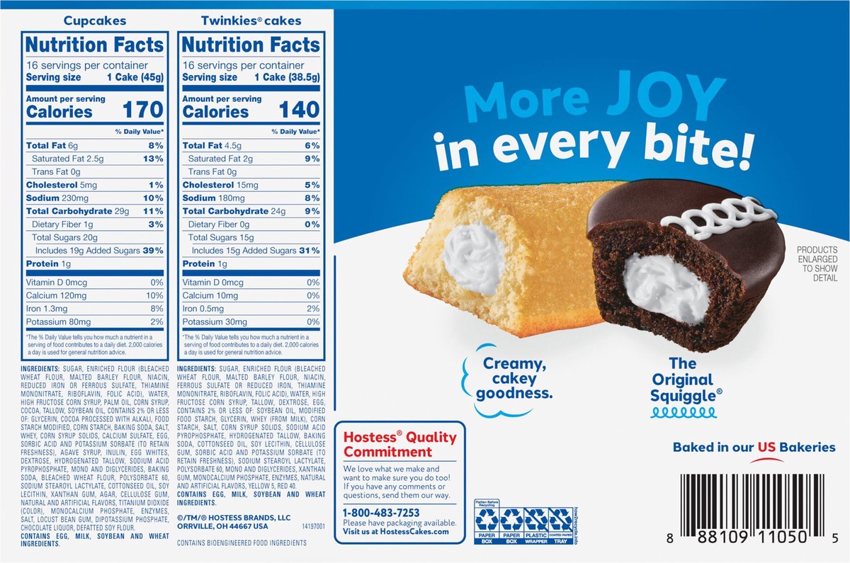slide 13 of 14, Hostess Cupcakes Twinkies, 32 ct