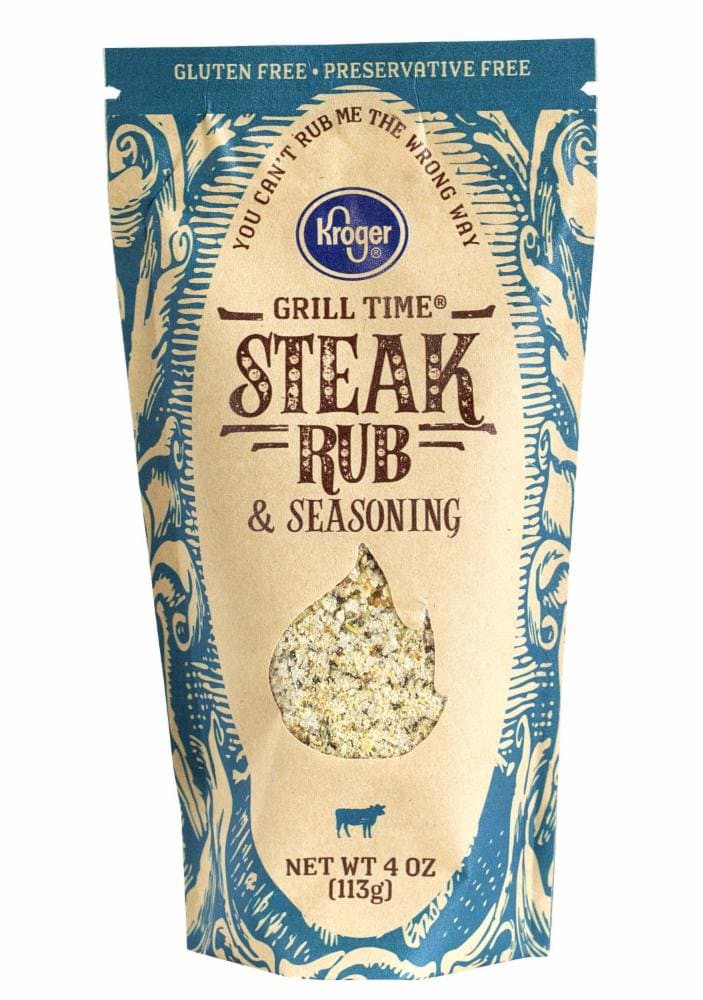 slide 1 of 1, Kroger Grill Time Steak Rub & Seasoning, 4 oz