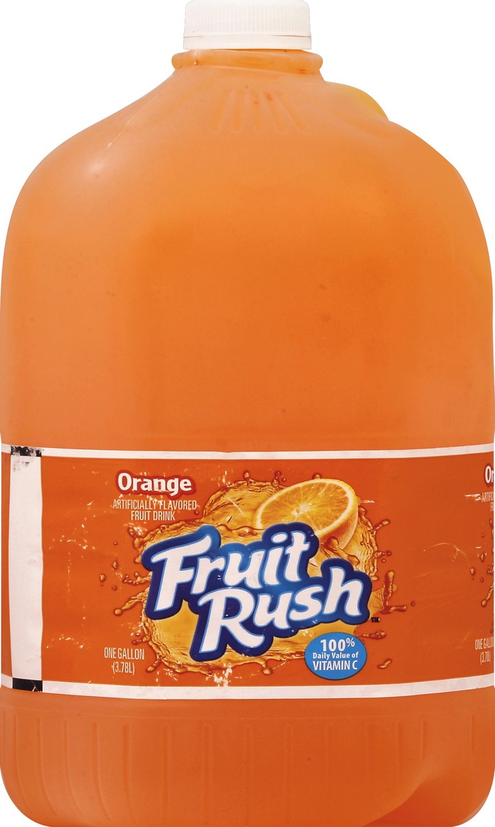 slide 2 of 5, Fruit Rush Fruit Orange Drink, 1 Gallon - 128 fl oz, 128 oz