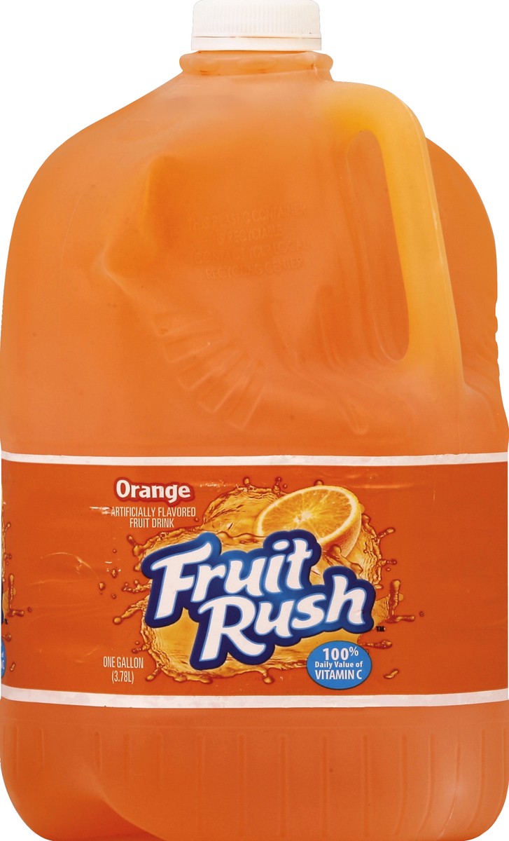 slide 3 of 5, Fruit Rush Fruit Orange Drink, 1 Gallon - 128 fl oz, 128 oz