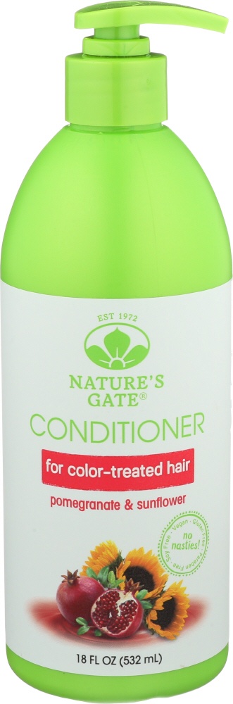 slide 1 of 1, Nature's Gate Hair Defense Pomegranate & Sunflower Vegan Conditioner, 18 fl oz