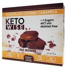 slide 1 of 1, Keto Wise Chocolate Caramel Fat Bombs, 7 ct