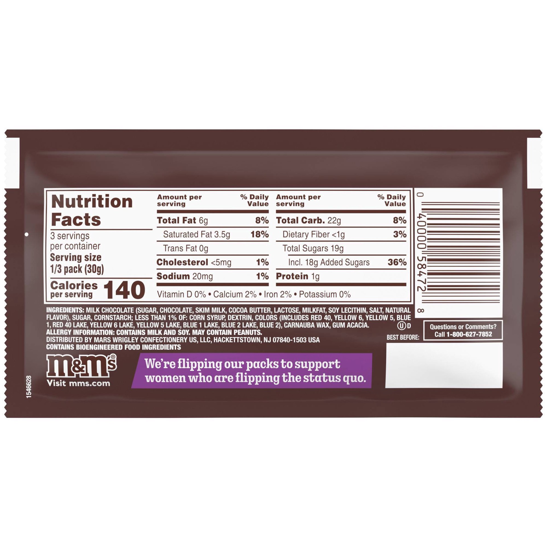 slide 8 of 8, M&M's Limited Edition Milk Chocolate Candy featuring Purple Candy, Share Size, 3.14 oz Bag, 3.14 oz