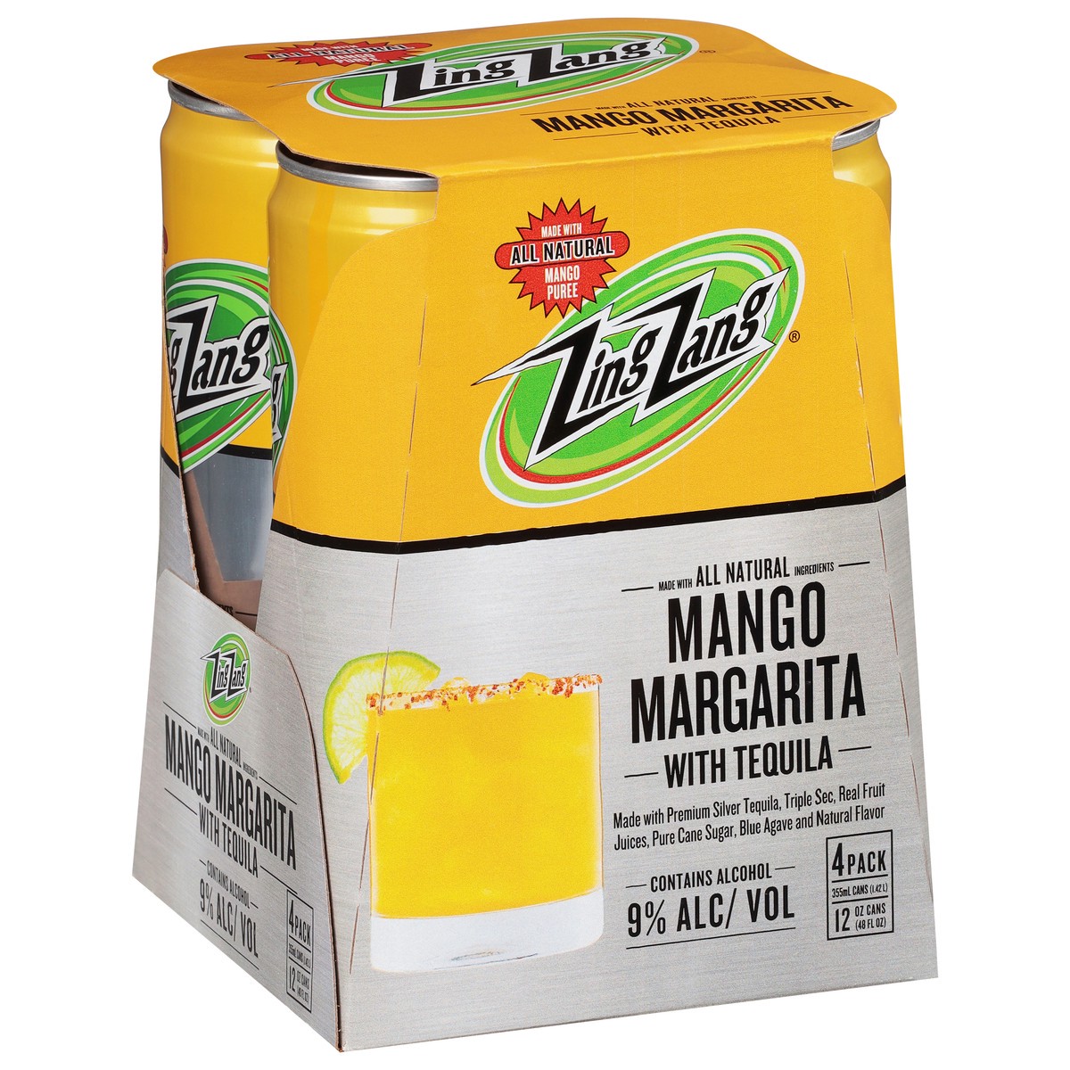 Zing Zang Mango Margarita with Tequila 4 12 oz Cans 4 ct; 12 oz Shipt
