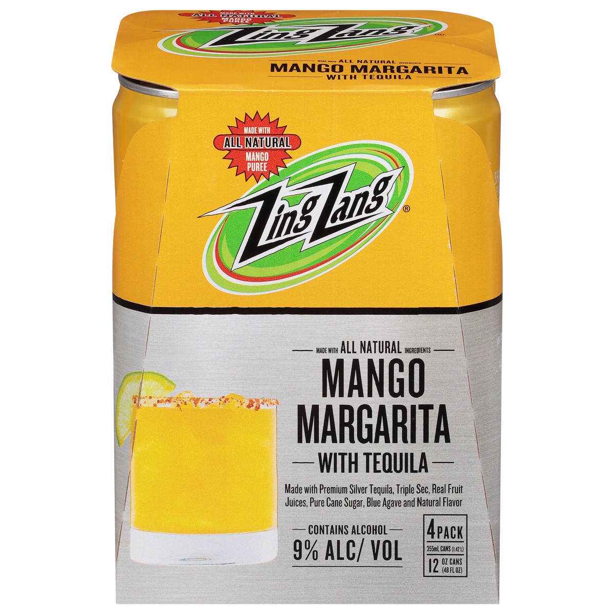 Zing Zang Mango Margarita with Tequila 4 12 oz Cans 4 ct; 12 oz Shipt