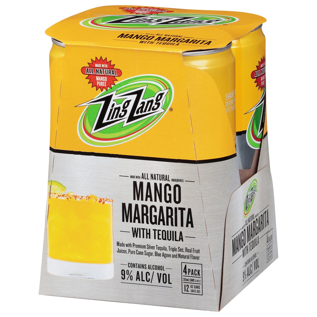 Zing Zang Mango Margarita with Tequila 4 12 oz Cans 4 ct; 12 oz Shipt