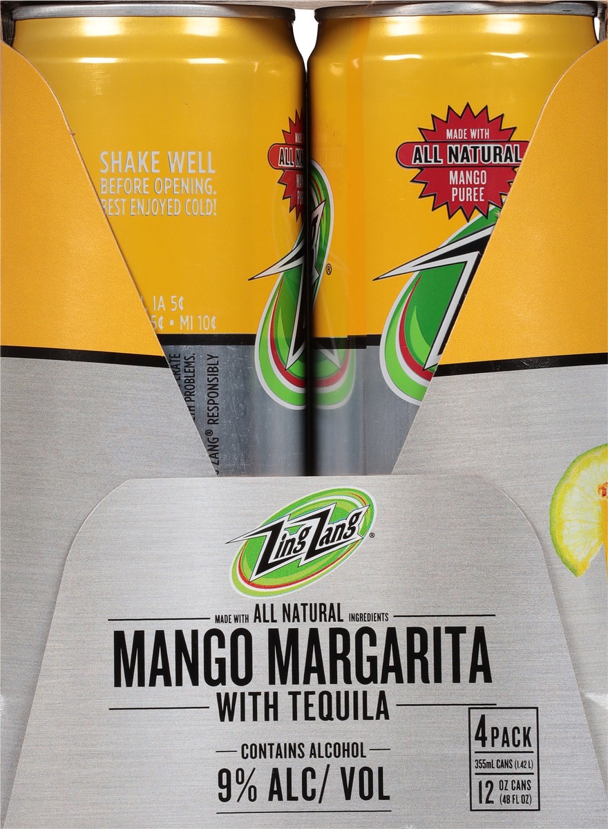 Zing Zang Mango Margarita with Tequila 4 12 oz Cans 4 ct; 12 oz Shipt