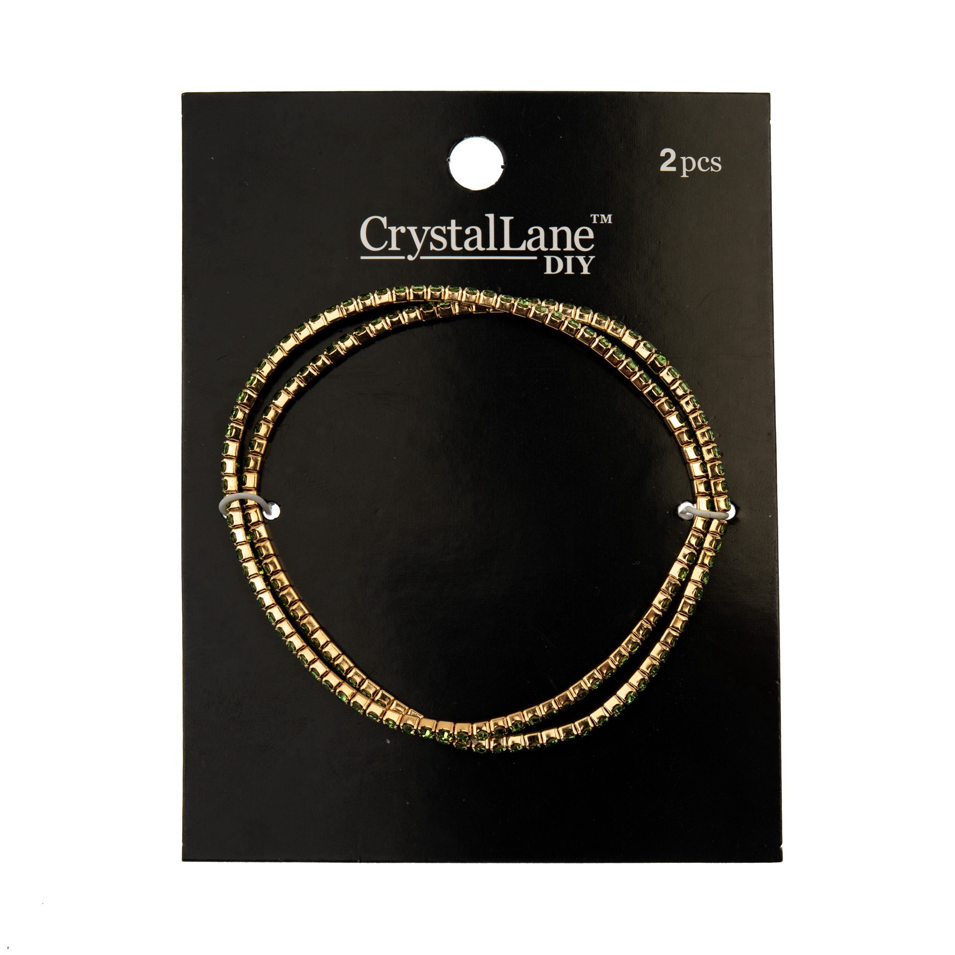 slide 3 of 3, Crystal Lane Diy Gold & Peridot Rhinestones Bracelets, 2ct., 2 ct