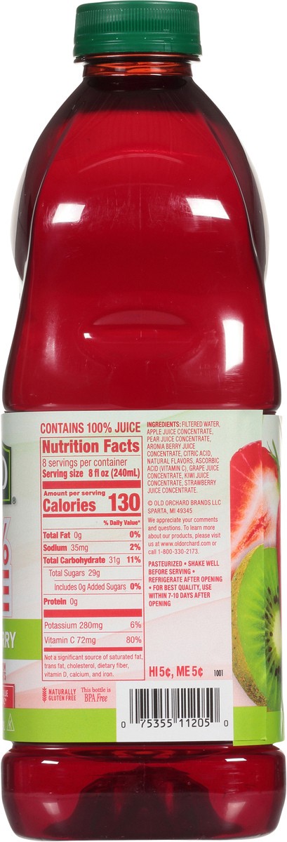 slide 6 of 9, Old Orchard Kiwi Strawberry Juice 100% - 64 fl oz, 64 fl oz