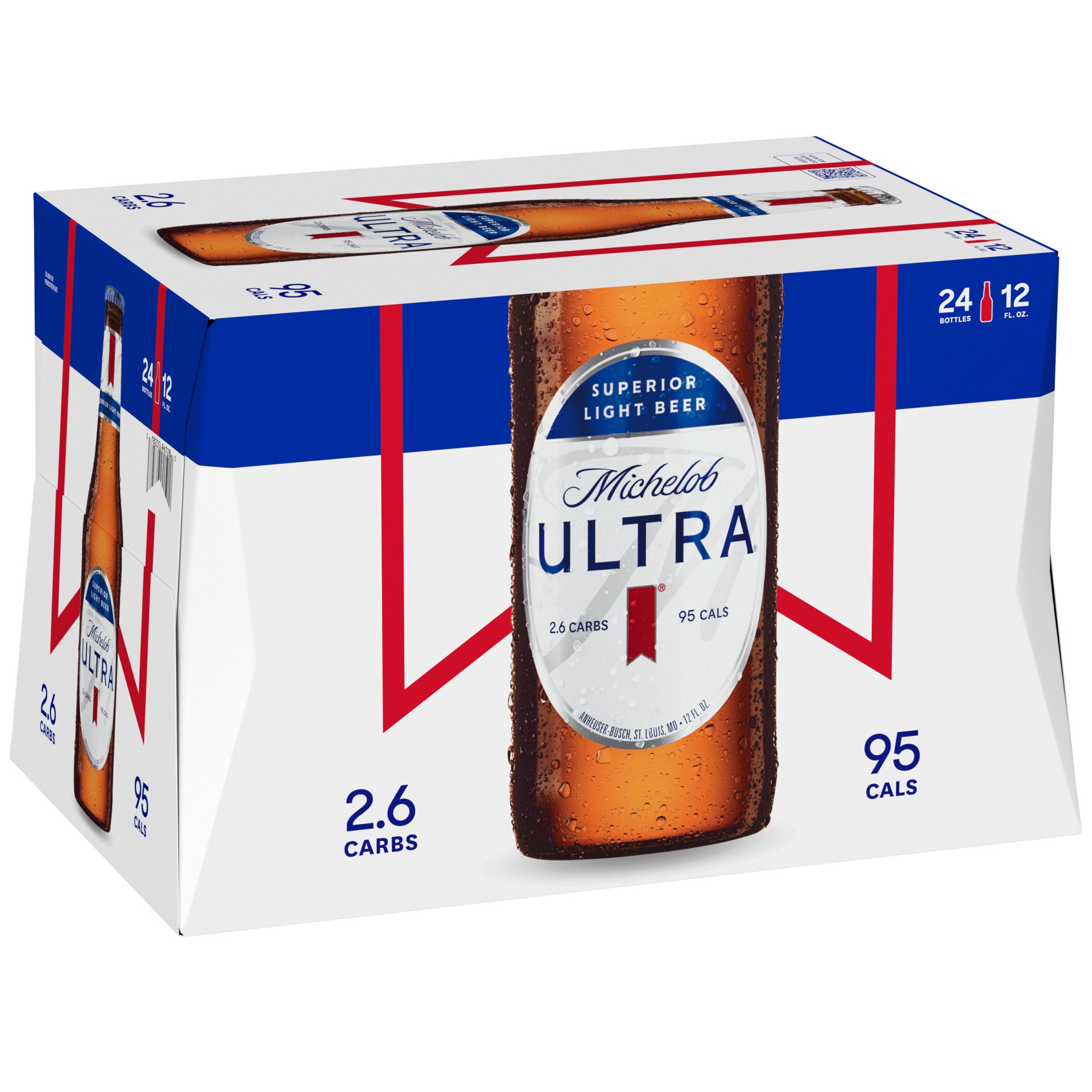 slide 1 of 1, Michelob Light Beer, 24 Pack, 12 fl oz Bottles, 4.2% ABV, 24 ct; 12 fl oz