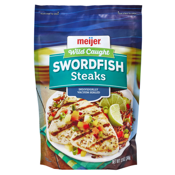 slide 1 of 1, Meijer Swordfish Steaks, 12 oz