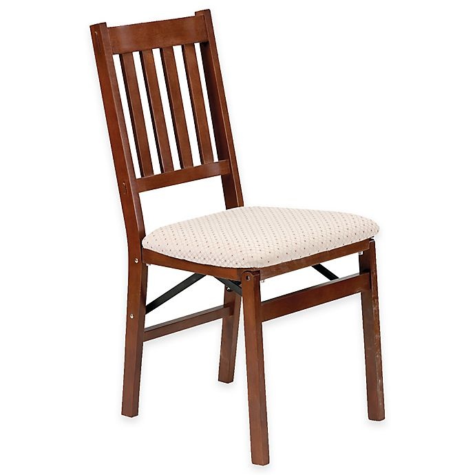 slide 2 of 2, Stakmore Arts & Crafts Wood Folding Chairs - Cherry, 2 ct