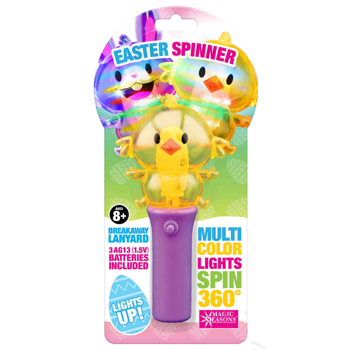 slide 1 of 1, Battery Operated Lighted Easter Spinner, 1 ct