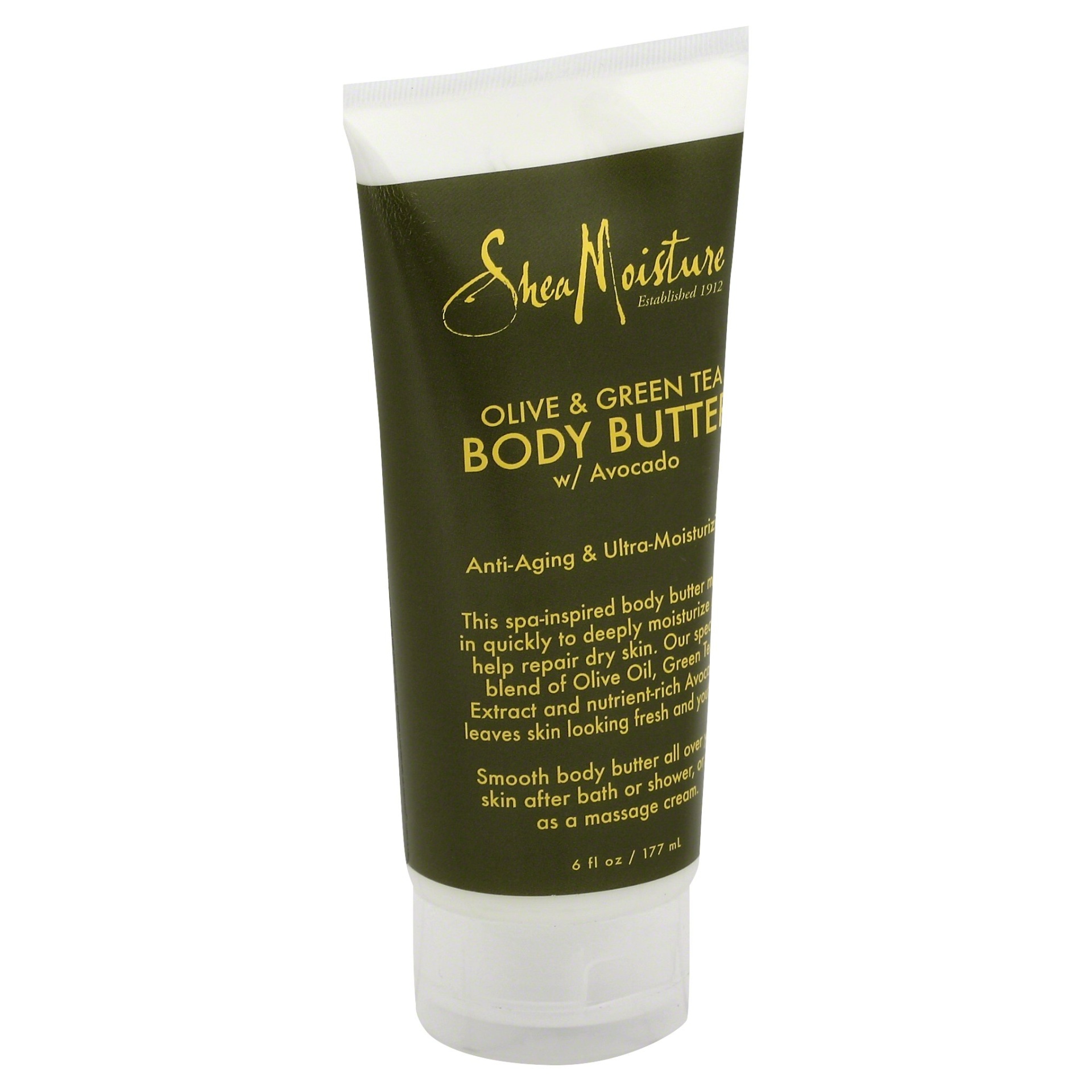 slide 1 of 1, SheaMoisture Olive & Green Tea Body Butter, 6 fl oz