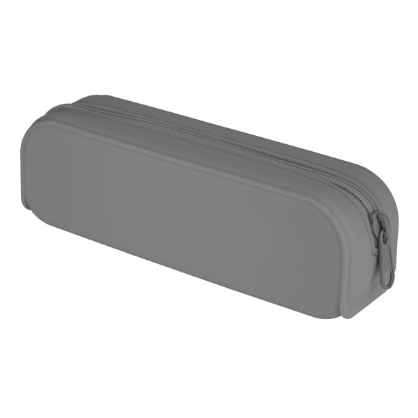 slide 1 of 1, Office Depot Brand Tubular Silicone Pencil Pouch, 8'' X 2'', Charcoal, 1 ct