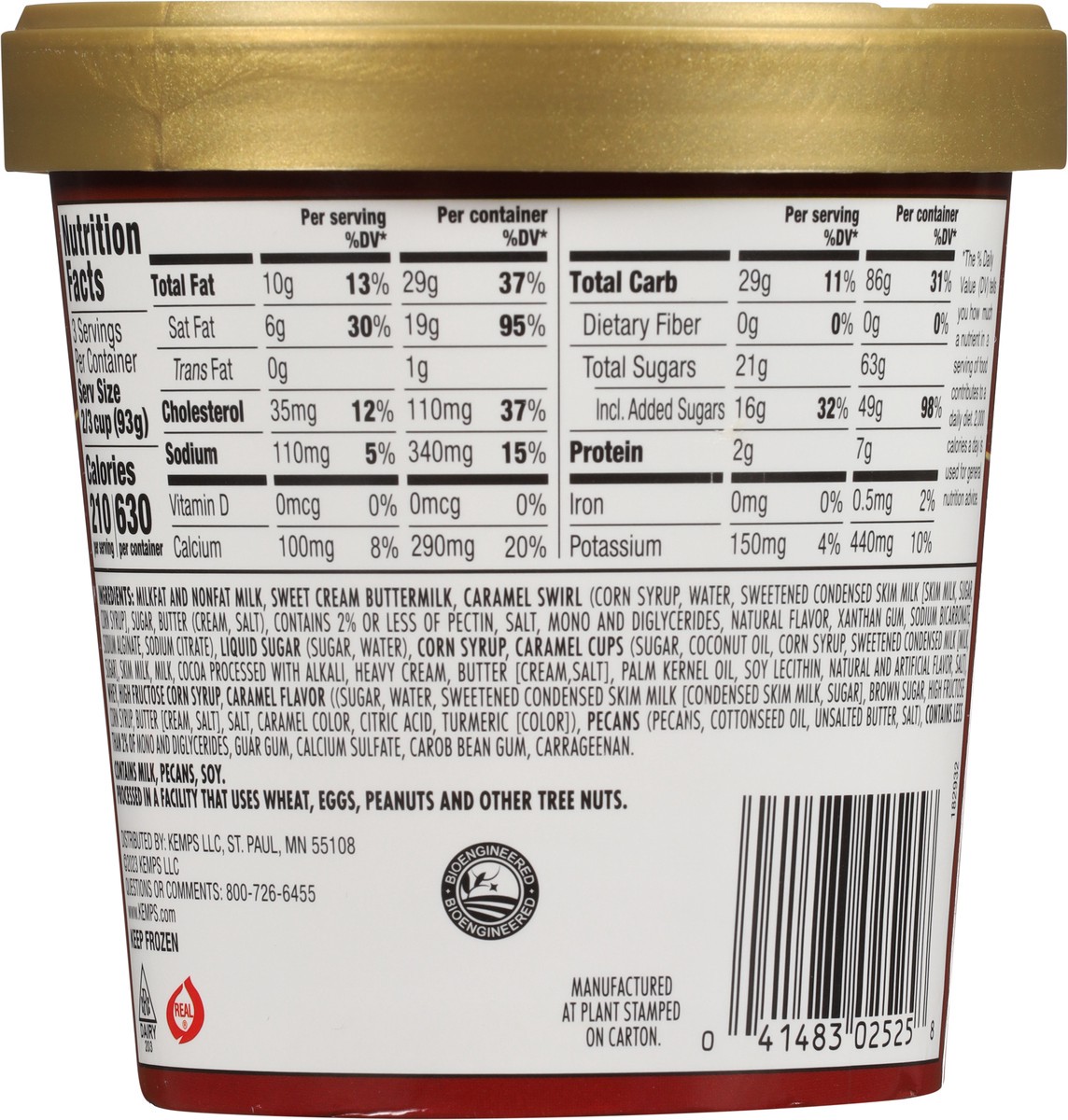 slide 7 of 14, Kemps Old Fashioned Bear Tracks Ice Cream 1 pt, 1 pint