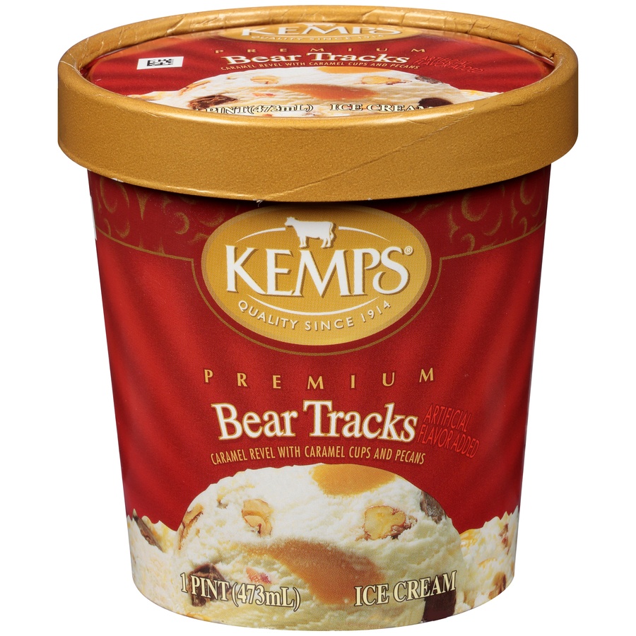 slide 1 of 6, Kemps Bear Tracks Ice Cream, 1 pint