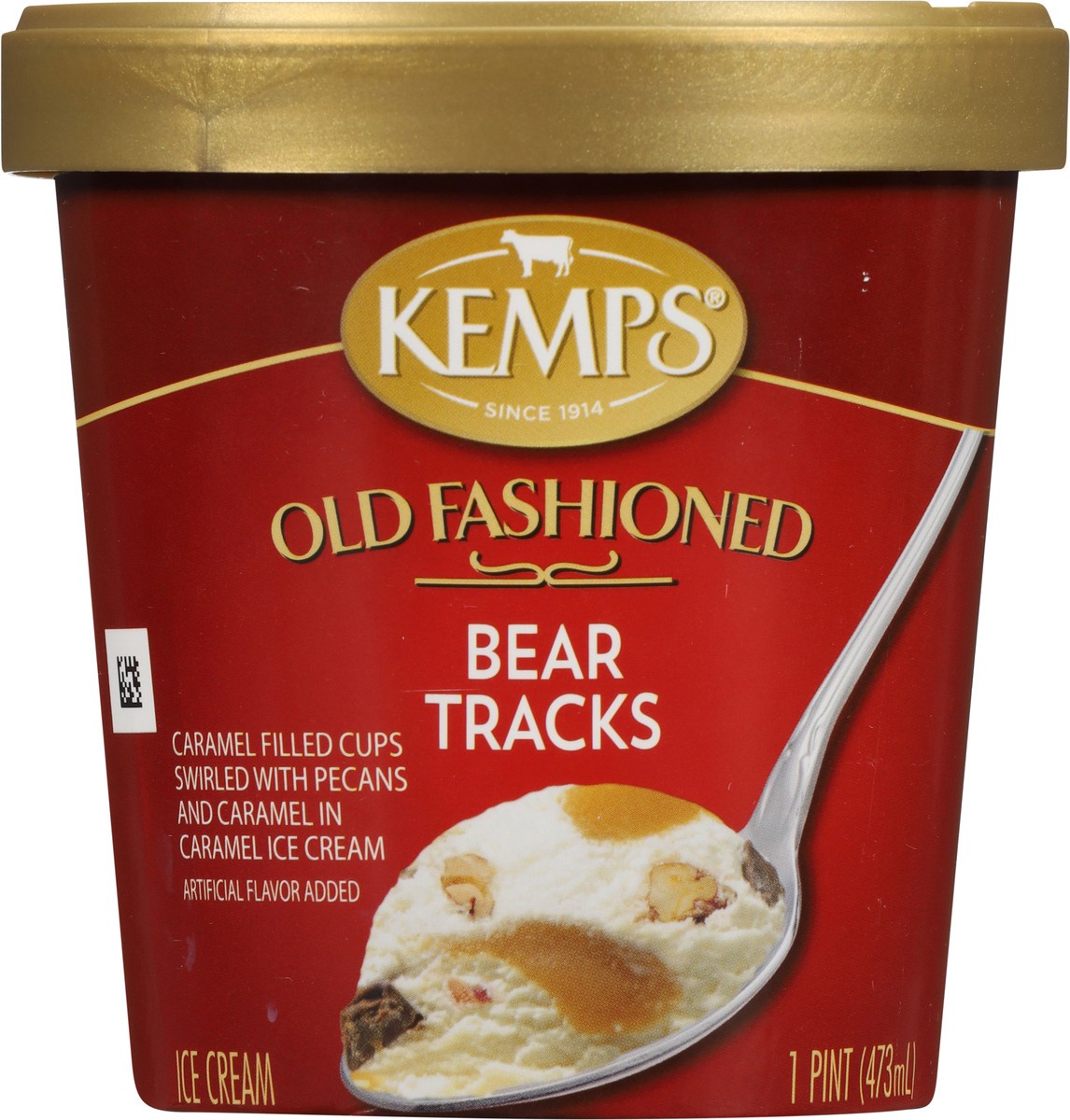 slide 14 of 14, Kemps Old Fashioned Bear Tracks Ice Cream 1 pt, 1 pint