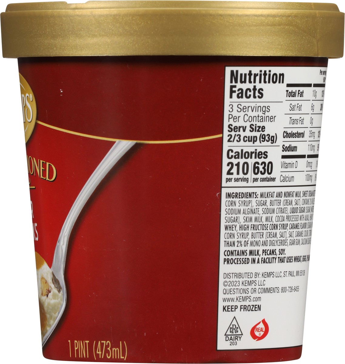 slide 6 of 14, Kemps Old Fashioned Bear Tracks Ice Cream 1 pt, 1 pint