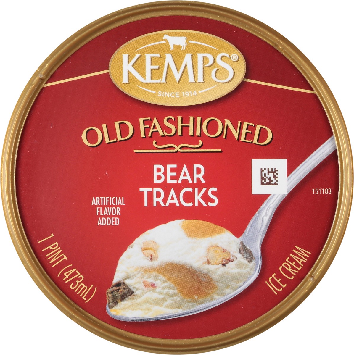 slide 3 of 14, Kemps Old Fashioned Bear Tracks Ice Cream 1 pt, 1 pint
