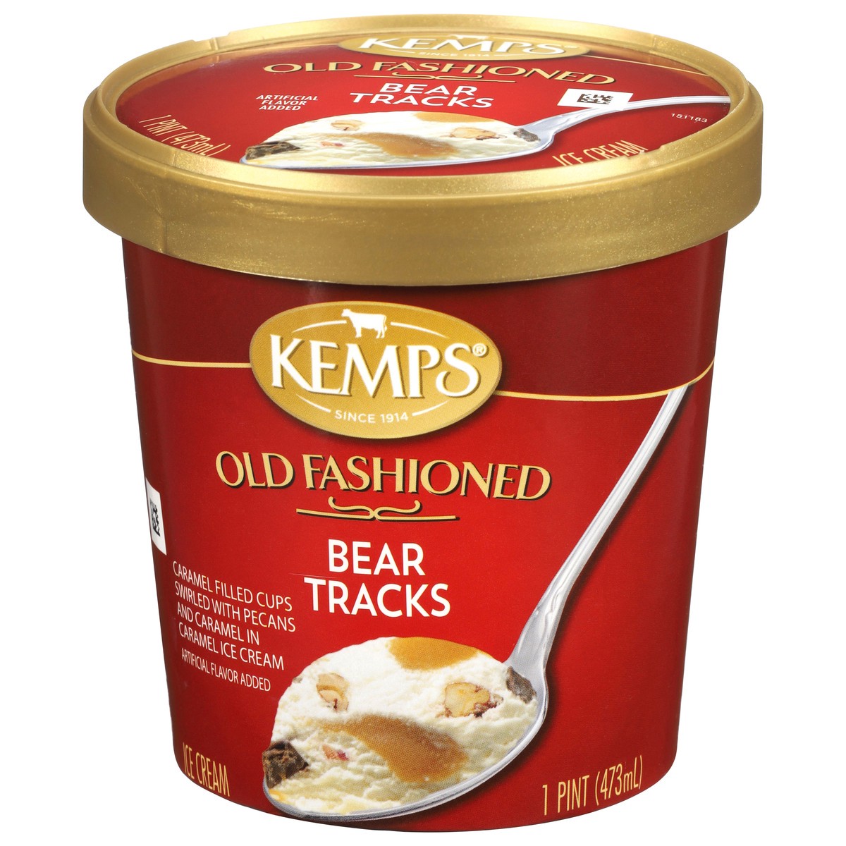 slide 11 of 14, Kemps Old Fashioned Bear Tracks Ice Cream 1 pt, 1 pint