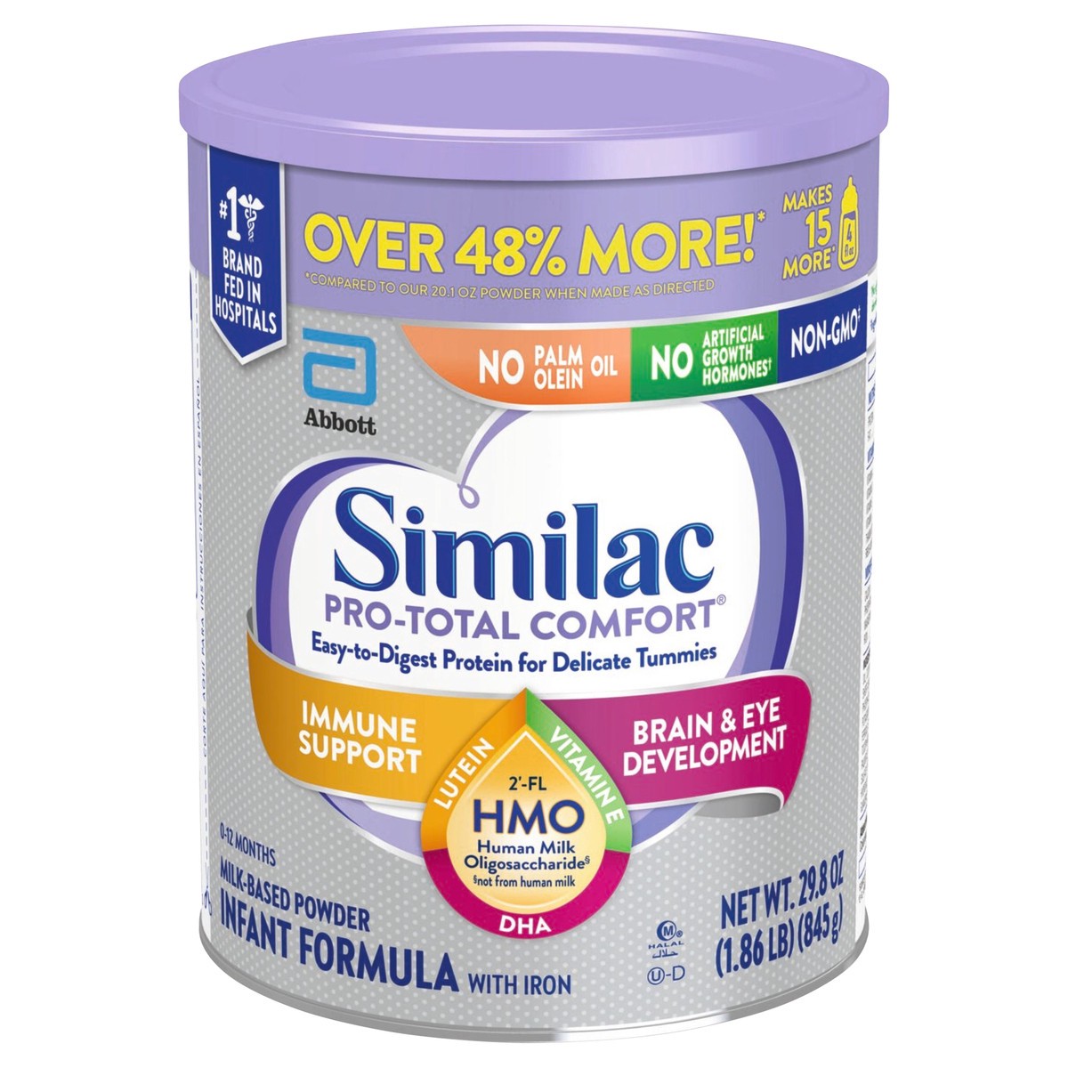 slide 1 of 9, Similac Pro-Total Comfort Infant Formula Powder 1-29.8 oz Can, 29.8 oz