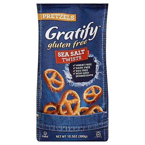 slide 1 of 1, Gratify Sea Salt Pretzel Bag Twist, 10.5 oz